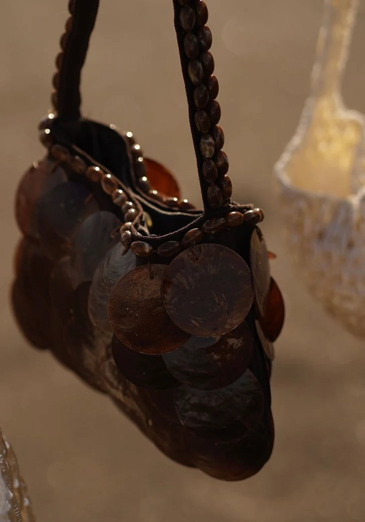 JENNA - BROWN SEASHELL BAG