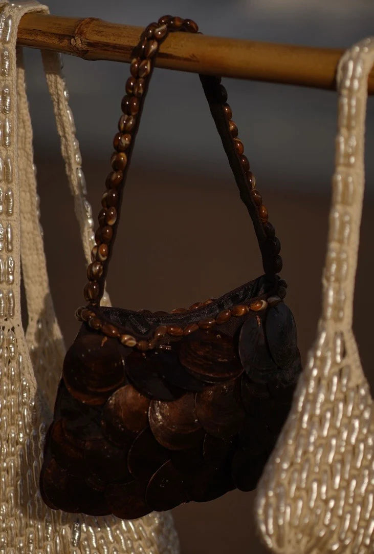 JENNA - BROWN SEASHELL BAG